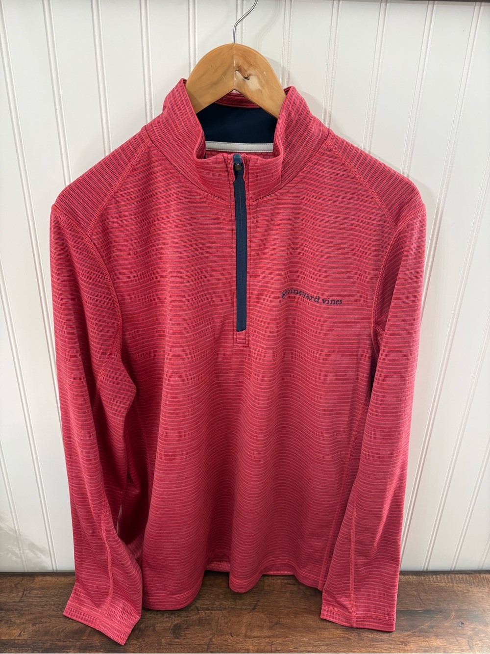 Vineyard Vines Men's Coral-Red Half-Zip Pullover